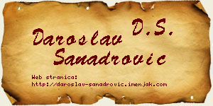 Daroslav Sanadrović vizit kartica